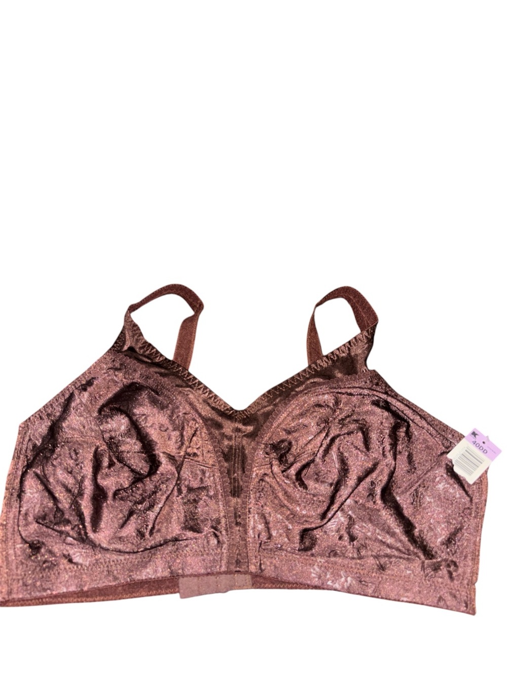 Wireless Shimmer Full-Coverage Bra in Dusty Rose